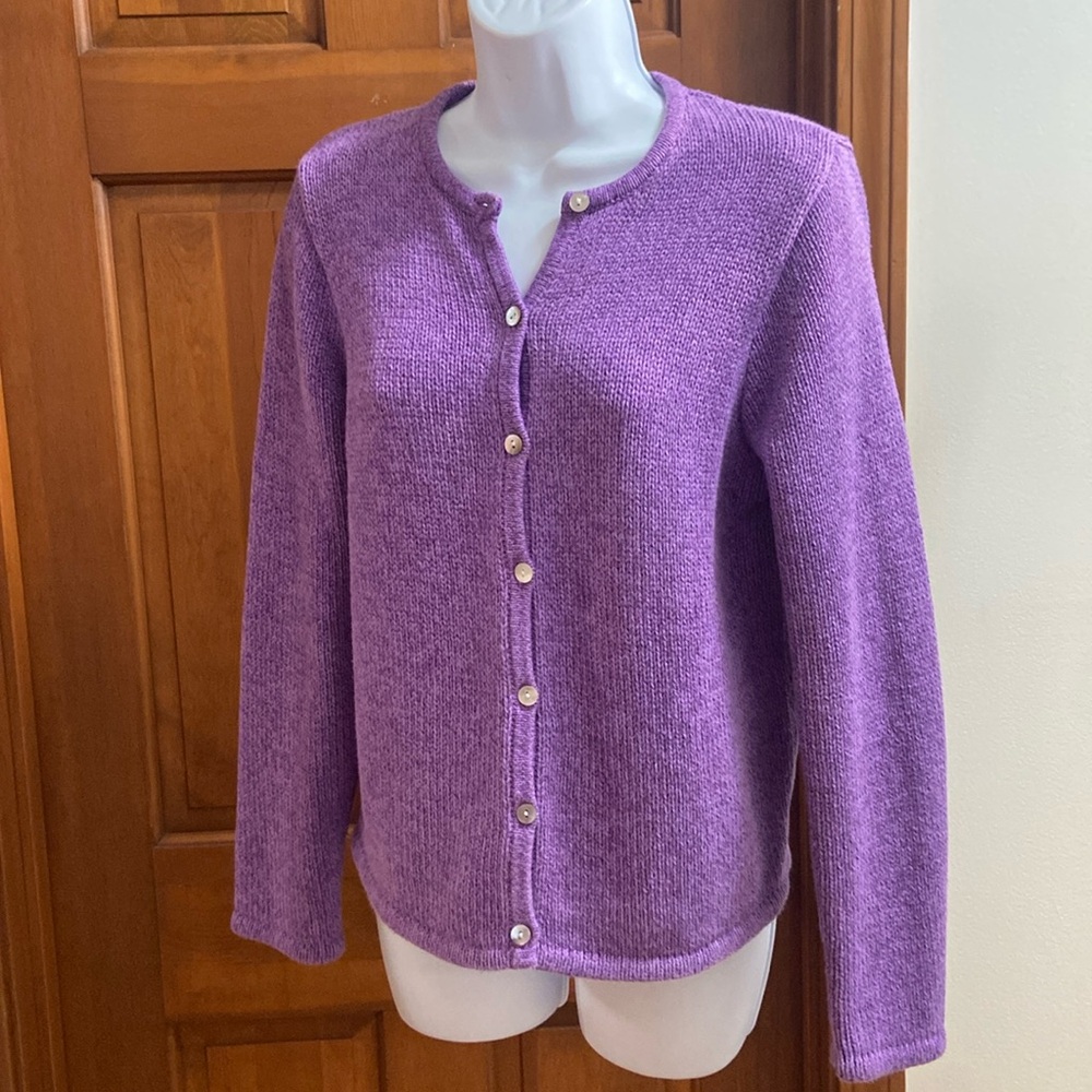 L.L Bean orchid cardigan sz S